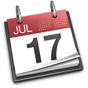 icon of a desktop calendar used by Mac OS X