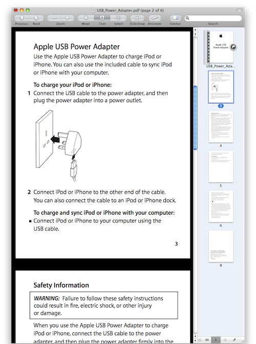 screenshot showing Preview window after PDF pages have been deleted